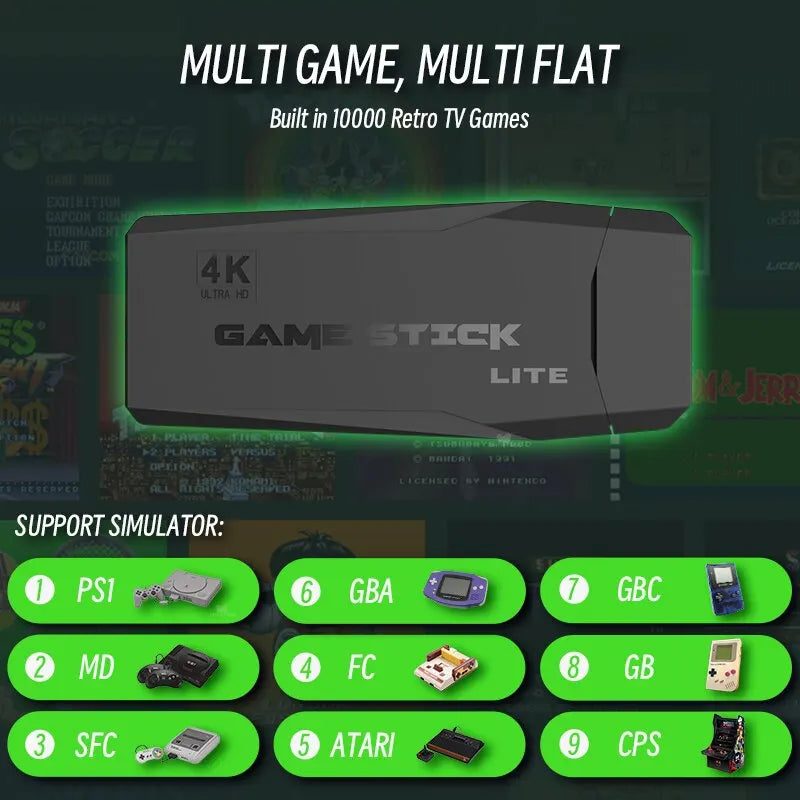 M8 64G Wireless Game Stick 20000+ Games